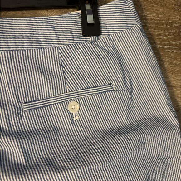 Banana Republic Blue & White Striped Bermuda shorts Sz 4 - Picture 4 of 5